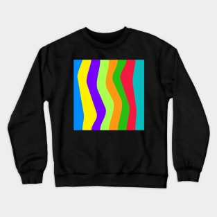 colorful rainbow stripe pattern Crewneck Sweatshirt